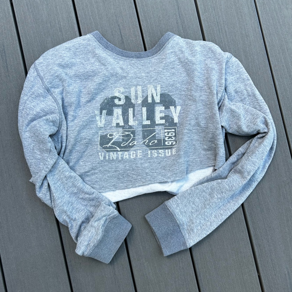 80s Vintage Gray School Sweater